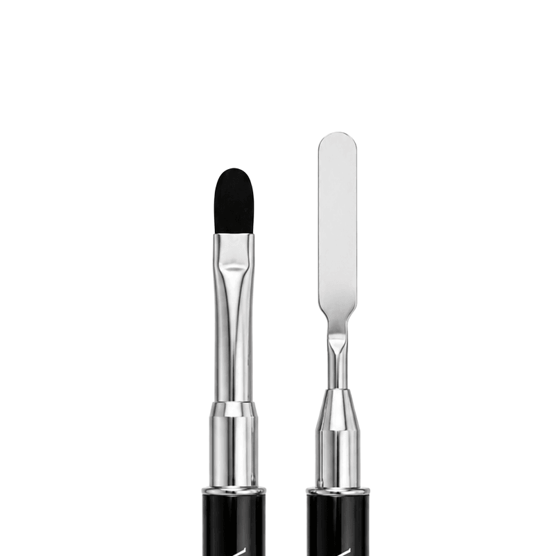När bild på Combo Brush med Oval Gel Brush och Spatel