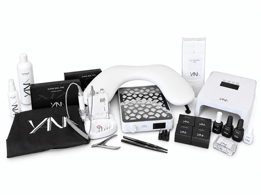 en bild av 26 produkter från Yananails Komplett Startkit för Gelé